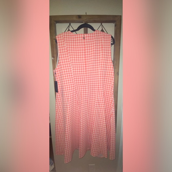 Tommy Hilfiger Pink Gingham Dress SIZE 18 - Picture 7 of 10